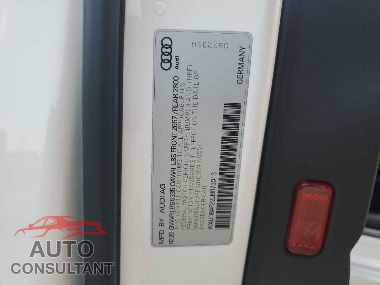 AUDI A6 2020 - WAUD8AF22LN073013