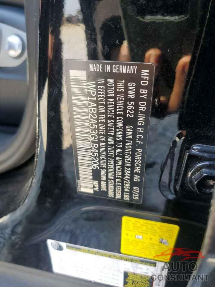 PORSCHE MACAN 2016 - WP1AB2A53GLB45206