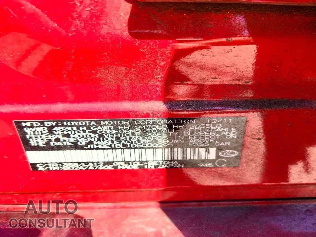 LEXUS GS 2013 - JTHBE1BL1D5000295