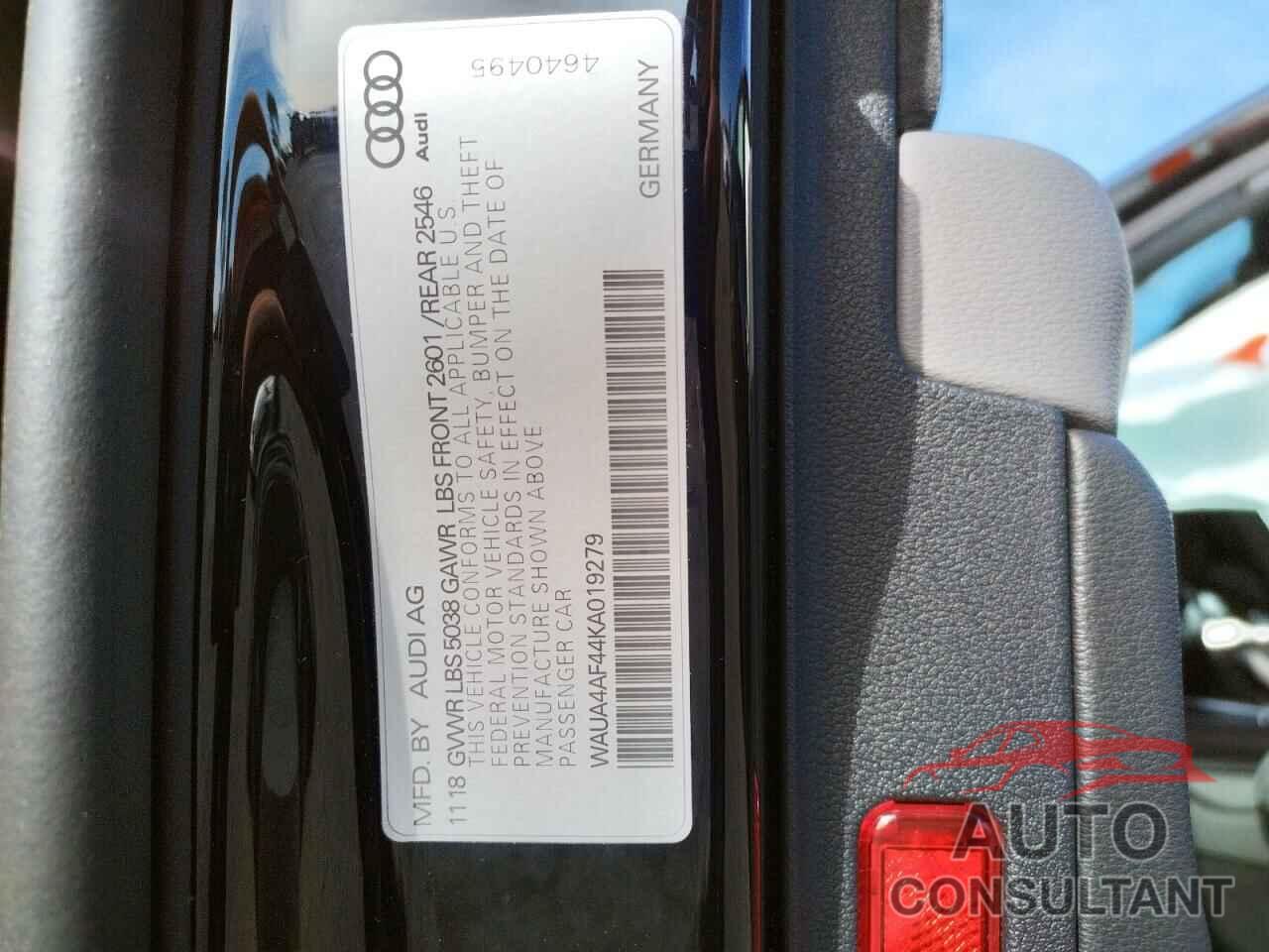 AUDI S4/RS4 2019 - WAUA4AF44KA019279