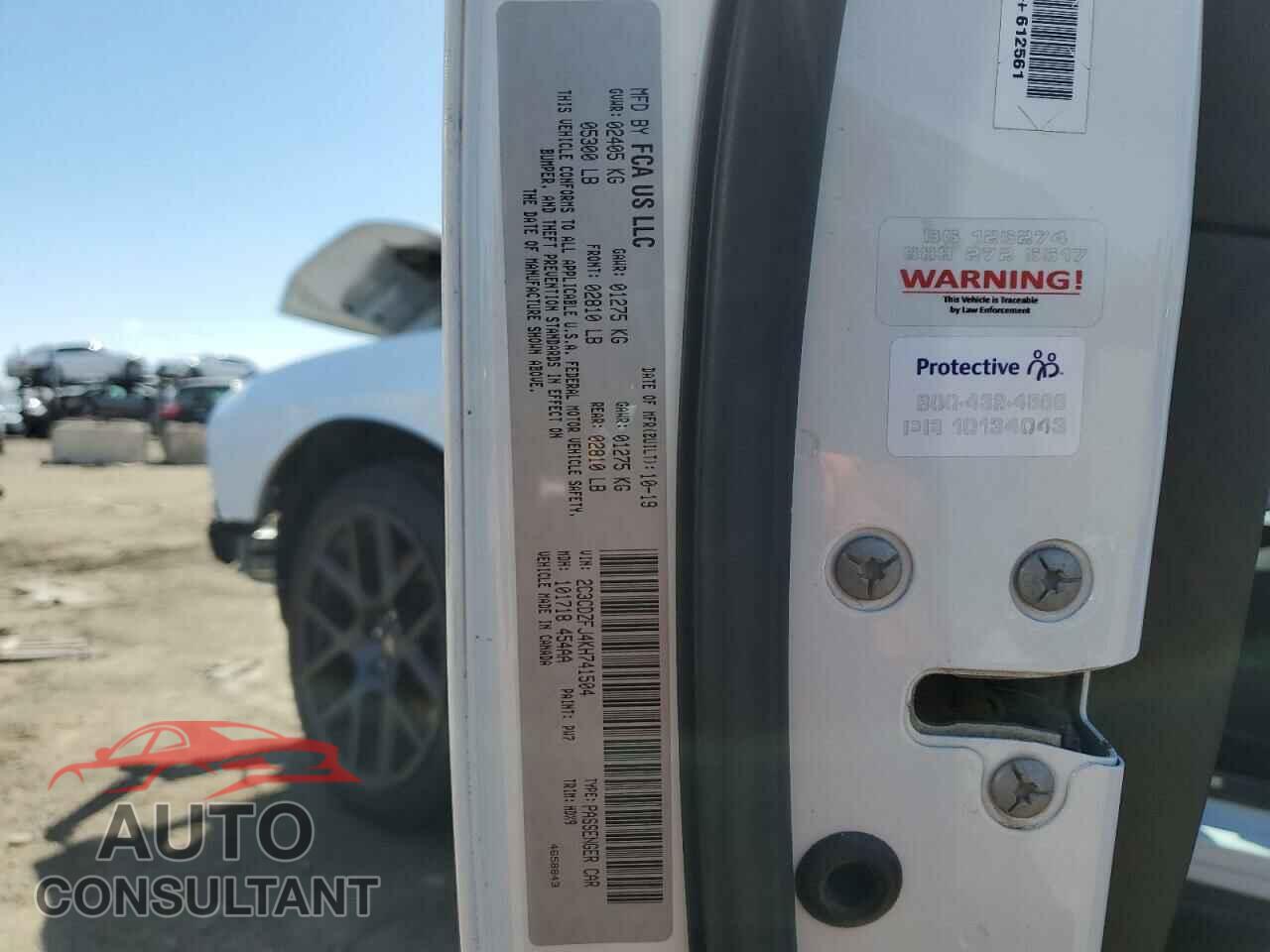 DODGE CHALLENGER 2019 - 2C3CDZFJ4KH741504