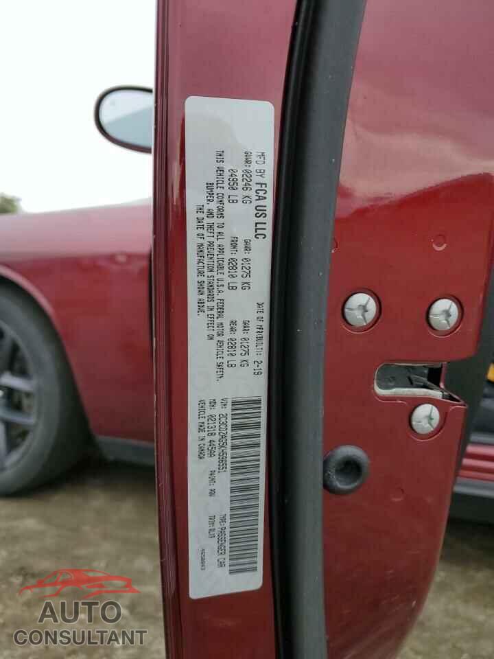 DODGE CHALLENGER 2019 - 2C3CDZAG5KH596551