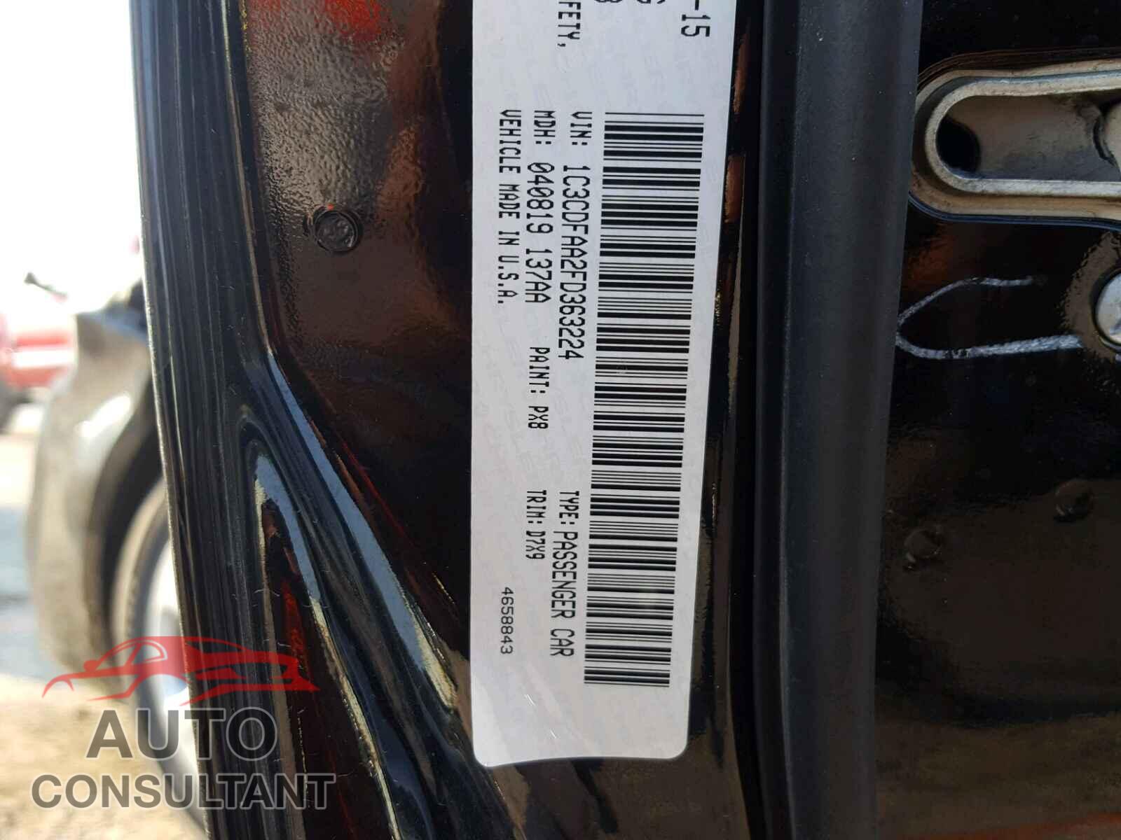 DODGE DART 2015 - 1C3CDFAA2FD363224