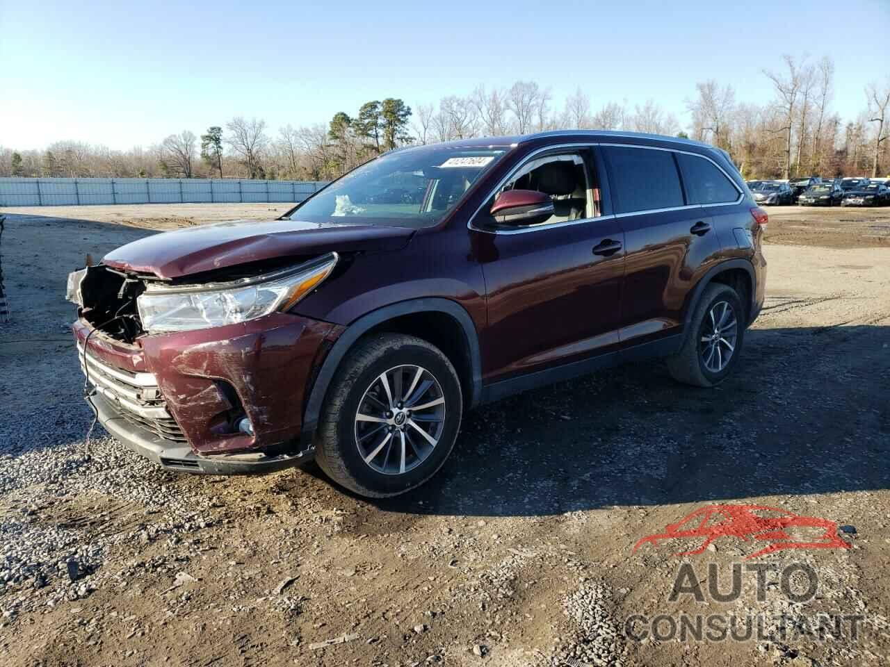 TOYOTA HIGHLANDER 2019 - 5TDKZRFH4KS351770