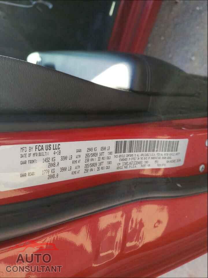 DODGE DURANGO 2018 - 1C4RDJAG7JC324091