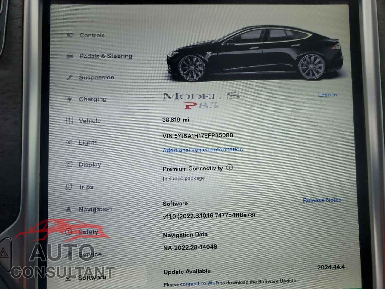 TESLA MODEL S 2014 - 5YJSA1H17EFP35088