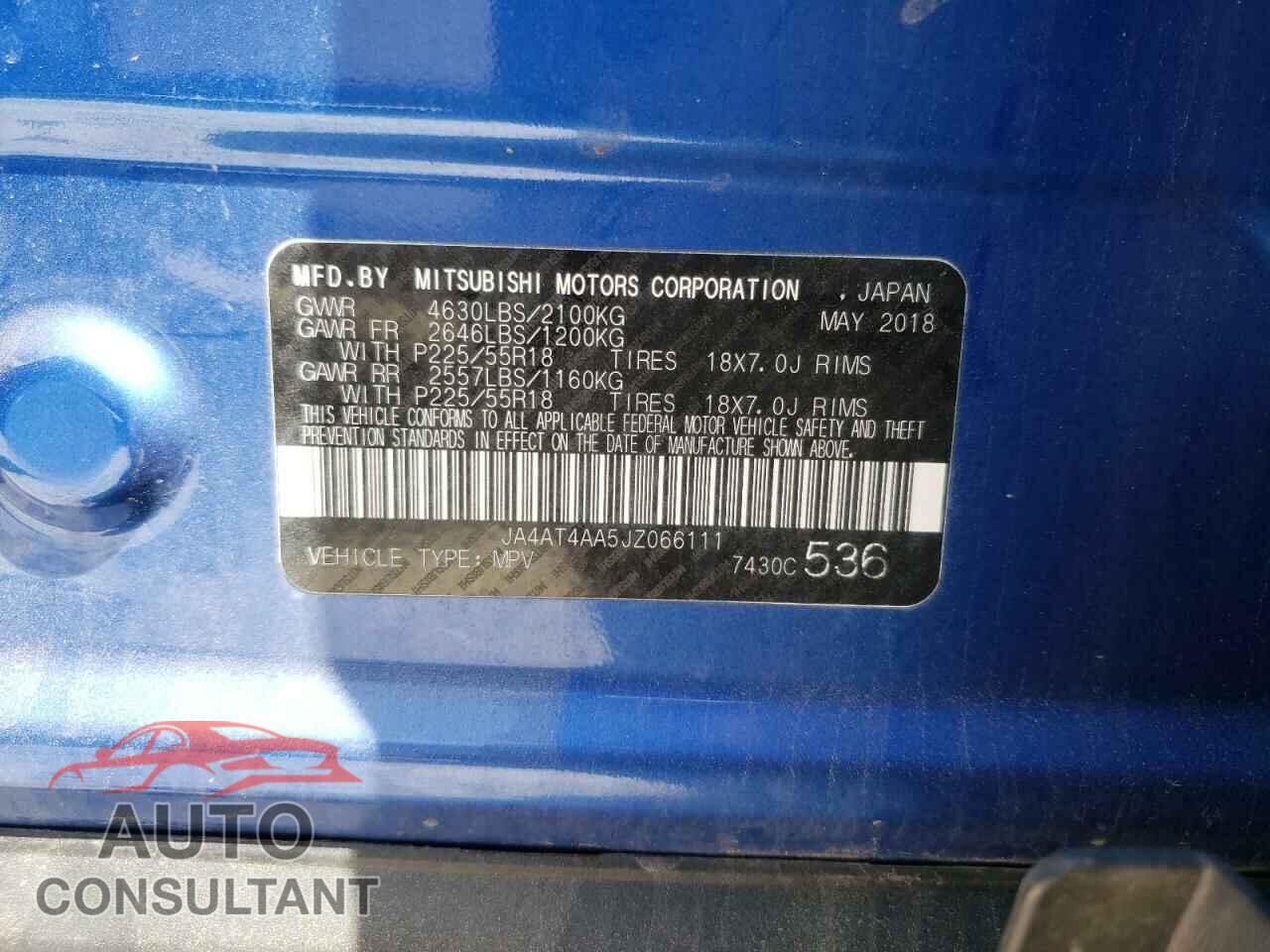 MITSUBISHI ECLIPSE 2018 - JA4AT4AA5JZ066111