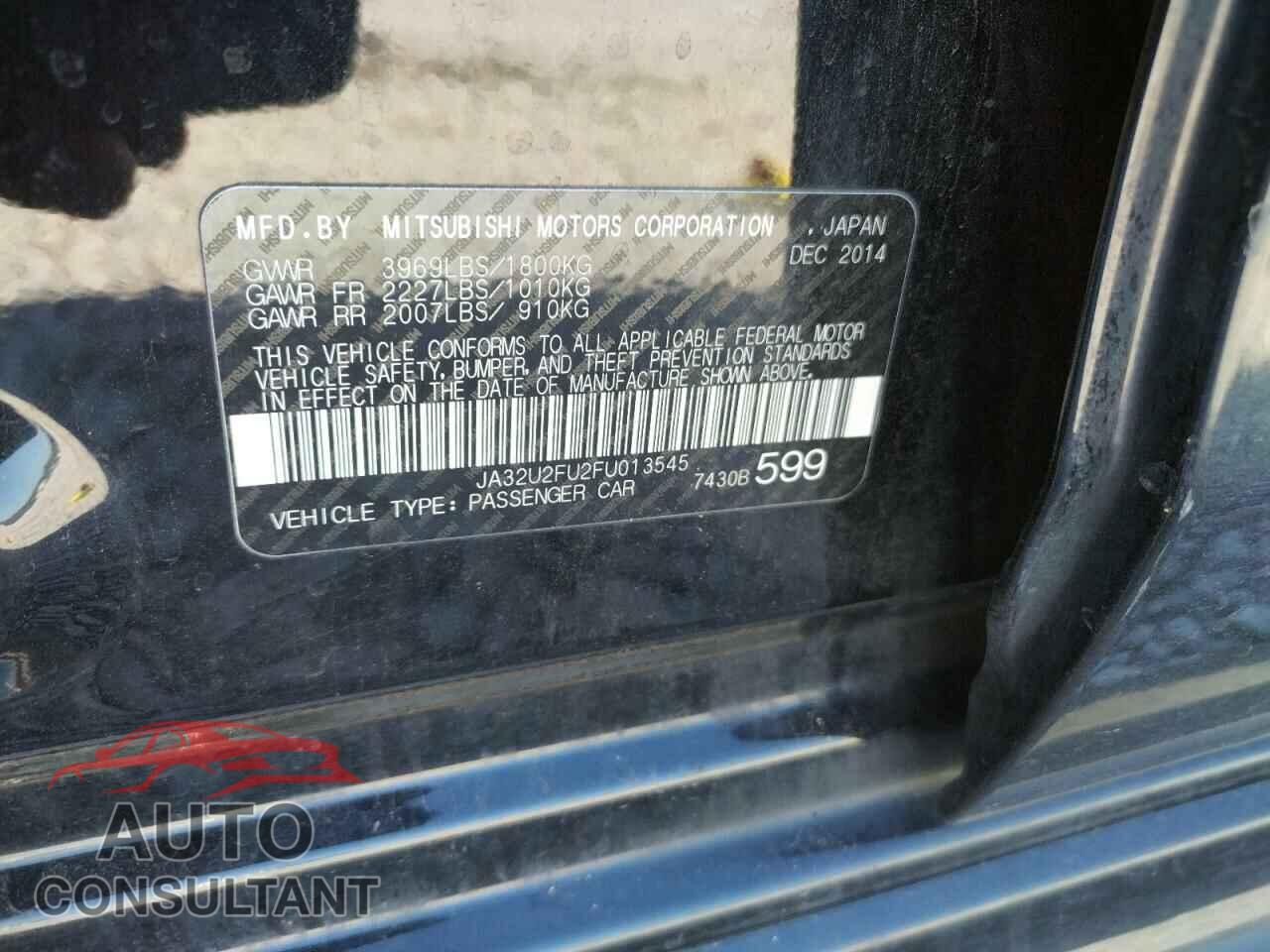 MITSUBISHI LANCER 2015 - JA32U2FU2FU013545