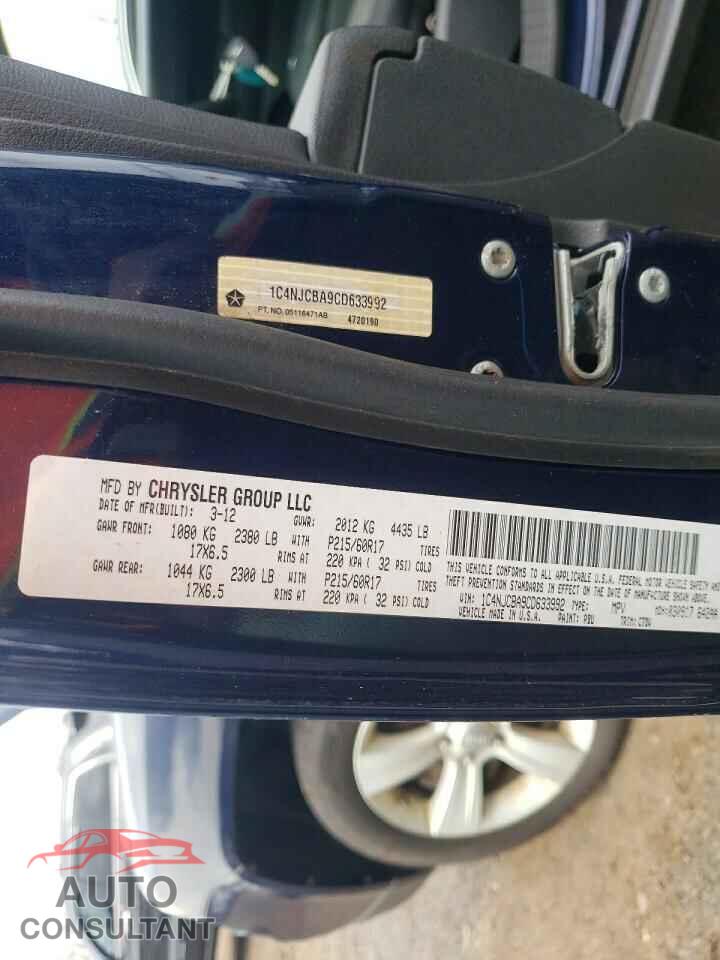 JEEP COMPASS 2012 - 1C4NJCBA9CD633992