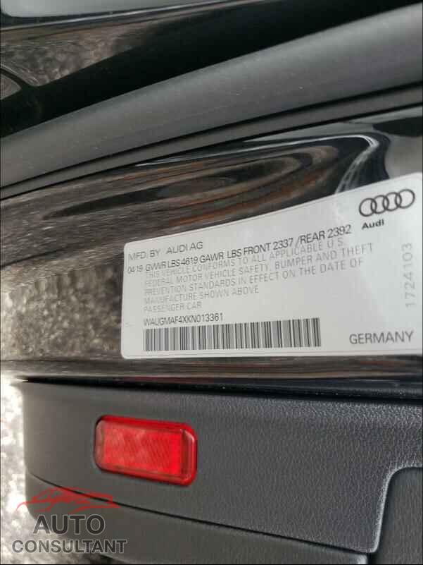 AUDI A4 2019 - WAUGMAF4XKN013361