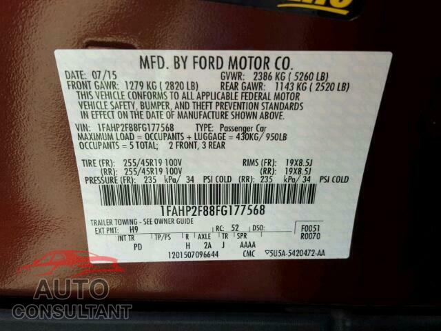 FORD TAURUS 2015 - 1FAHP2F88FG177568