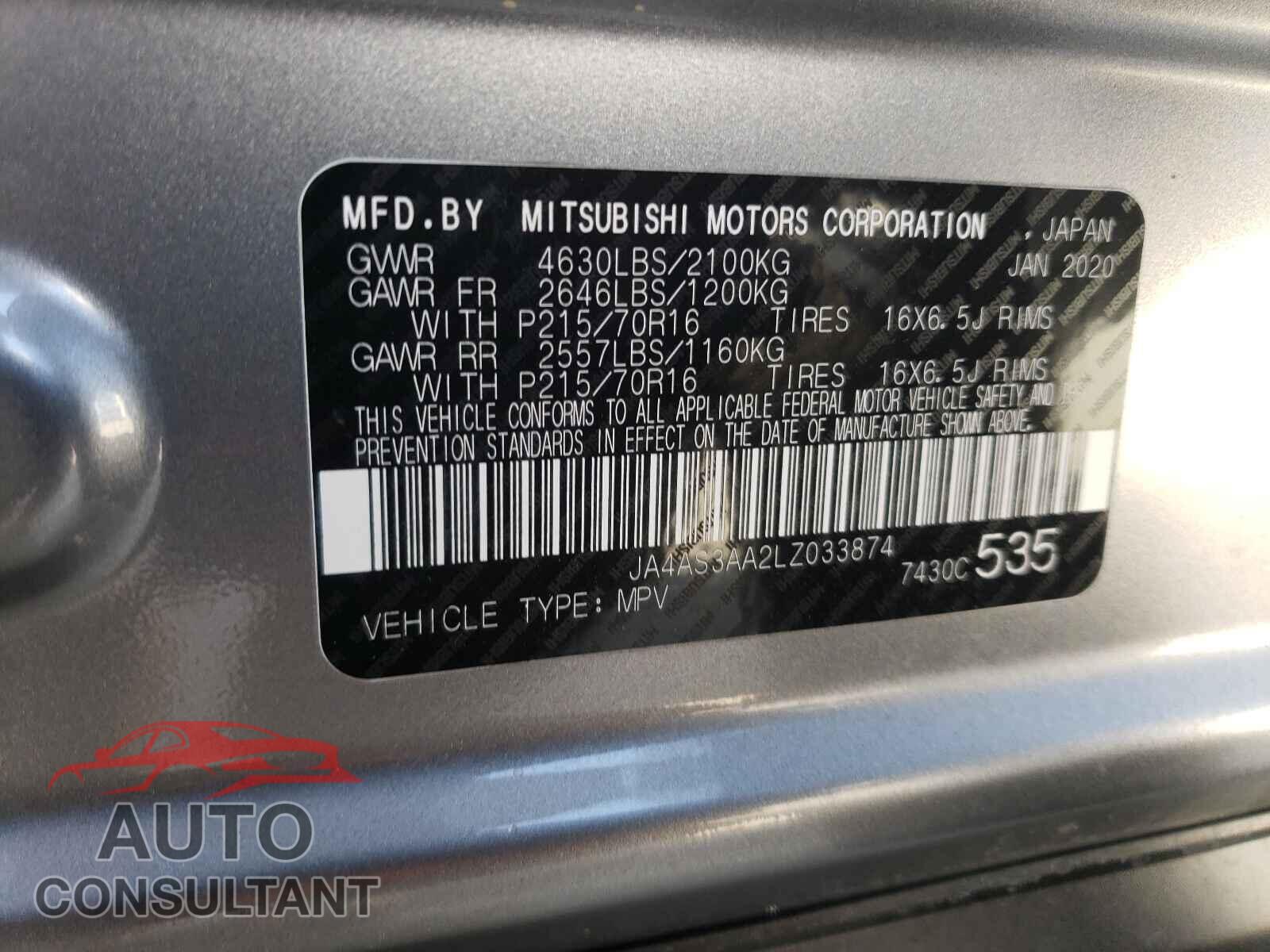 MITSUBISHI ECLIPSE 2020 - JA4AS3AA2LZ033874