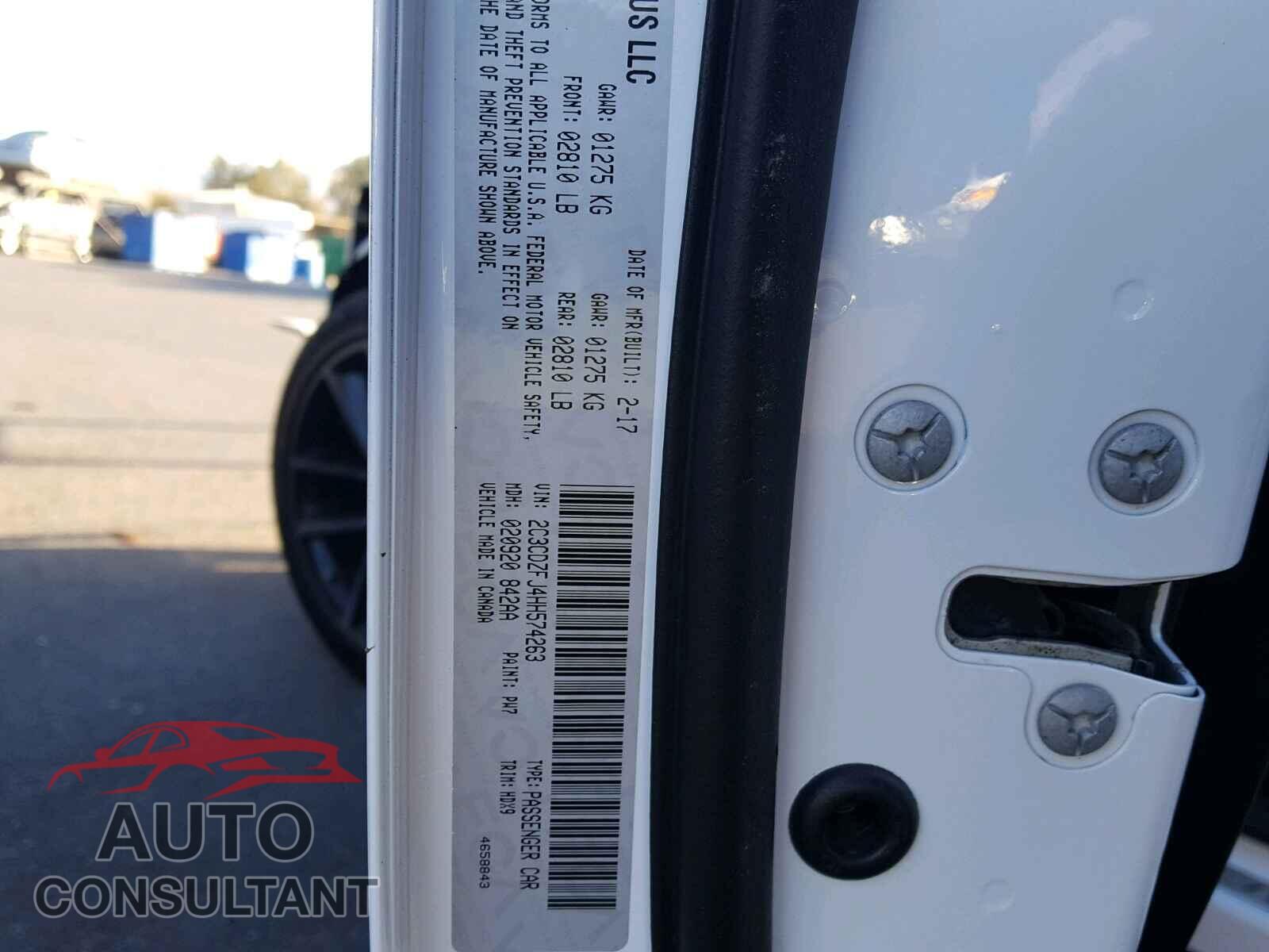 DODGE CHALLENGER 2017 - 2C3CDZFJ4HH574263