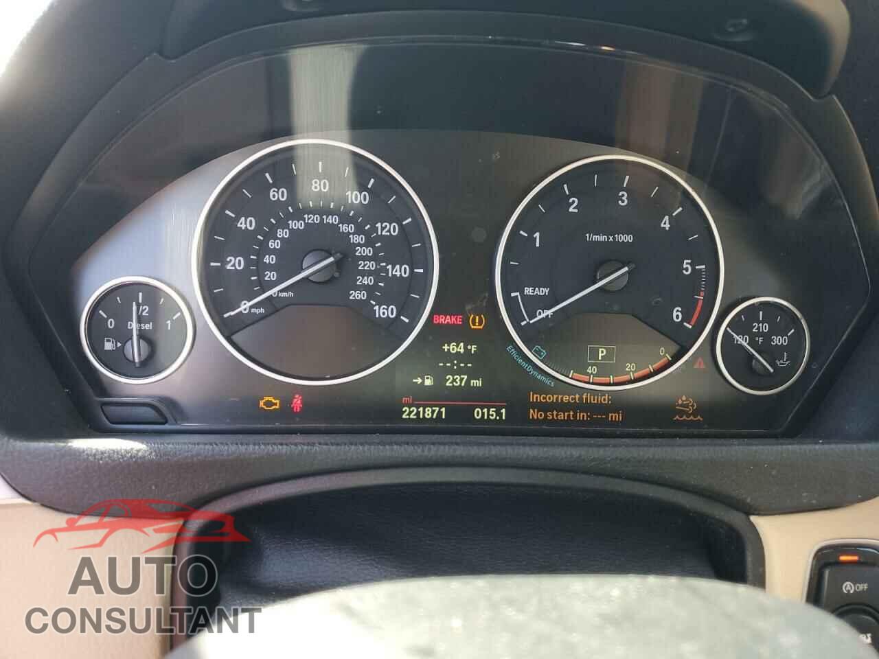 BMW 3 SERIES 2014 - WBA3D5C57EKX98110