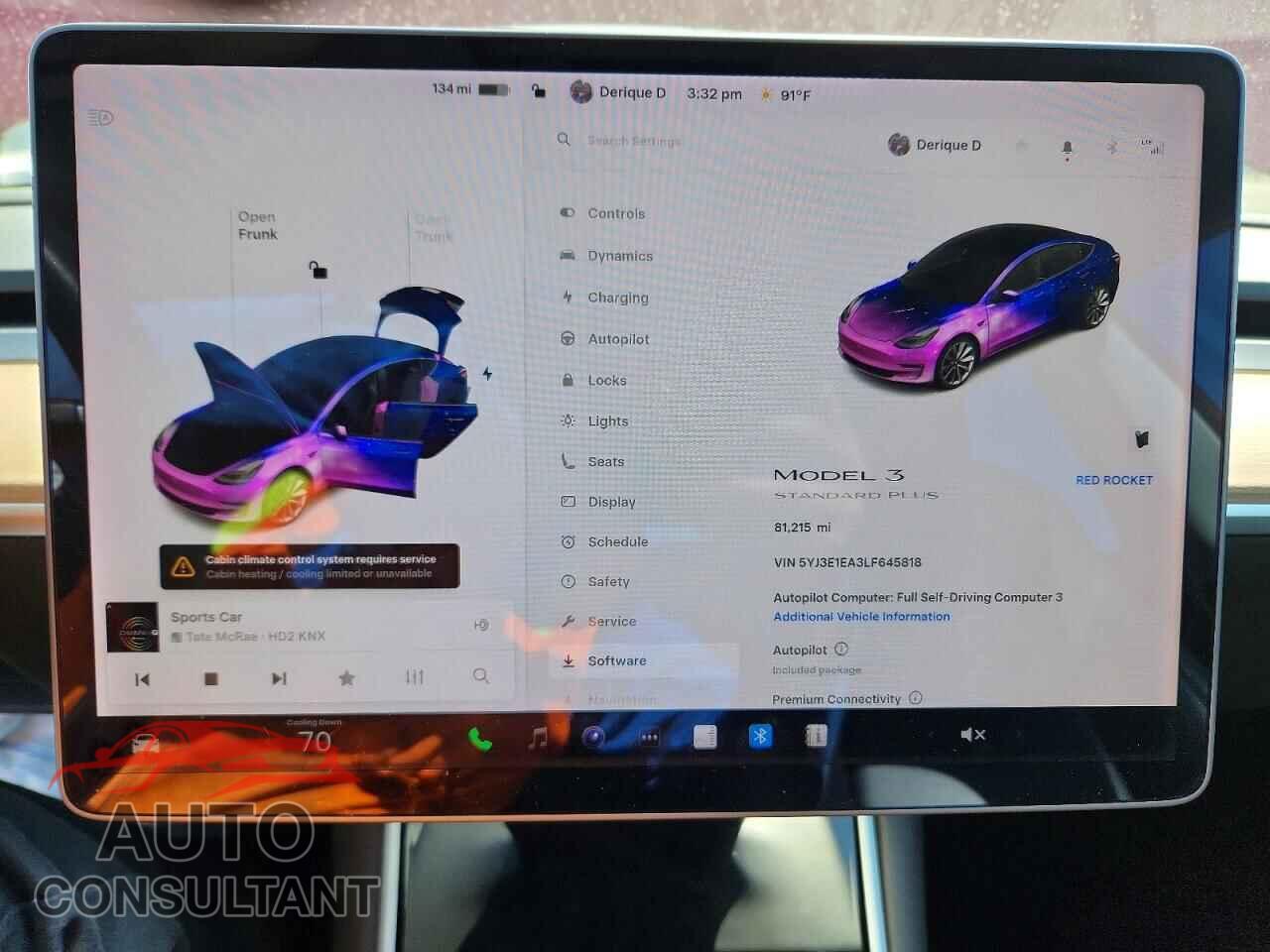 TESLA UNKNOWN 2020 - 5YJ3E1EA3LF645818