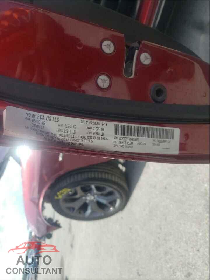 DODGE CHALLENGER 2019 - 2C3CDZBT6KH699862