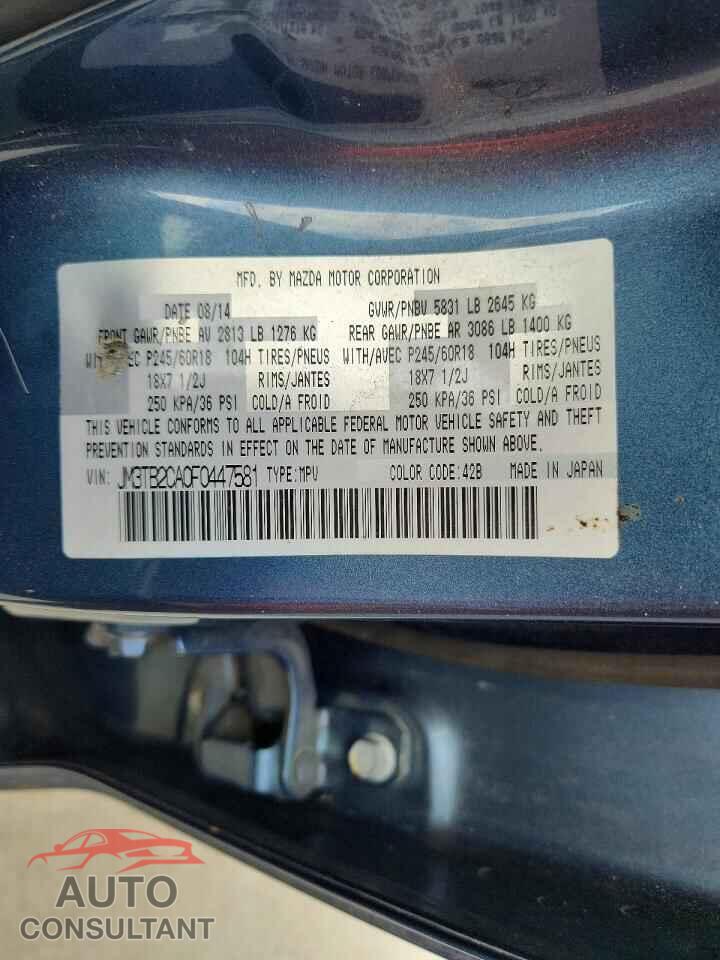 MAZDA CX-9 2015 - JM3TB2CA0F0447581