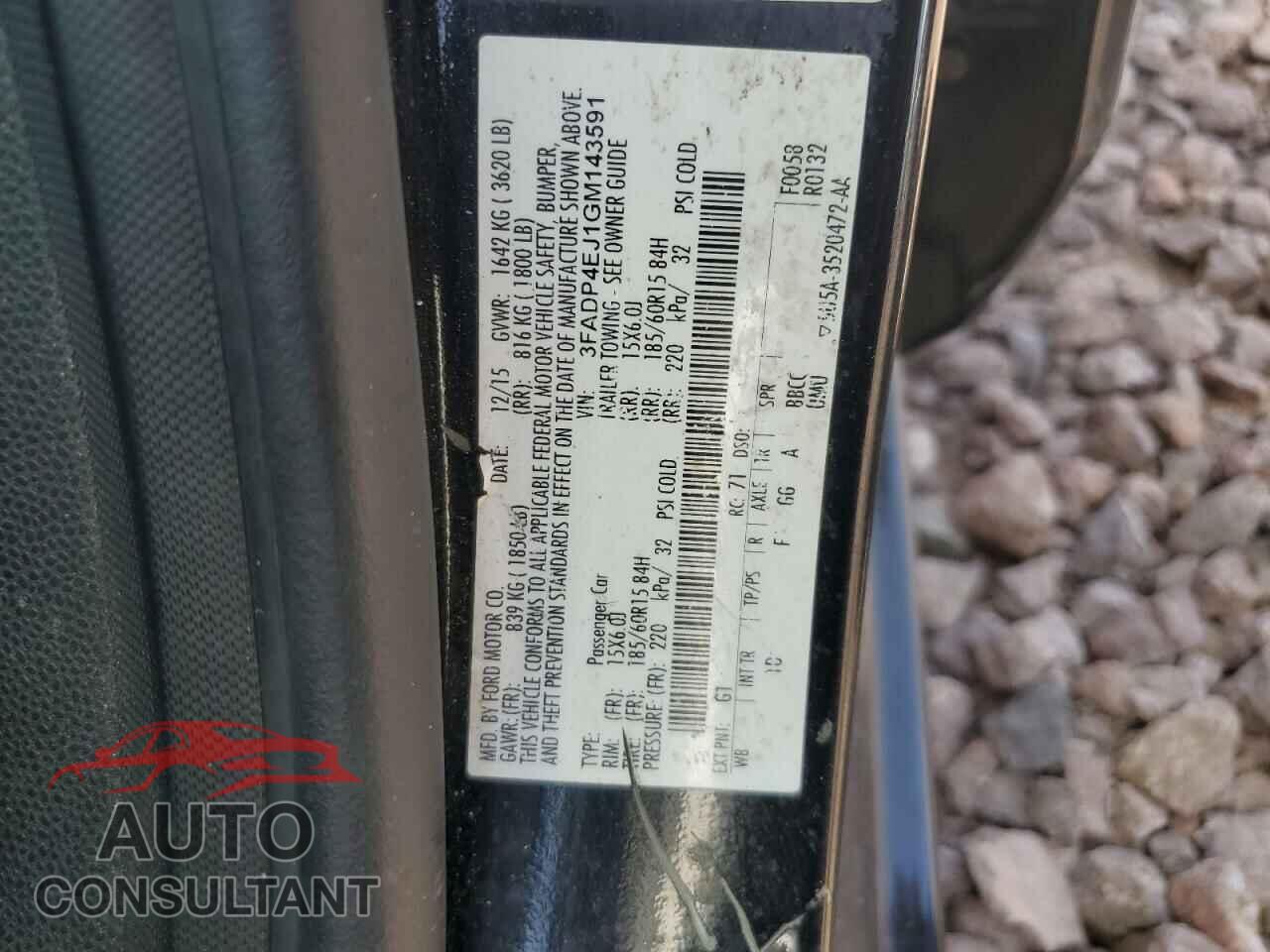 FORD FIESTA 2016 - 3FADP4EJ1GM143591
