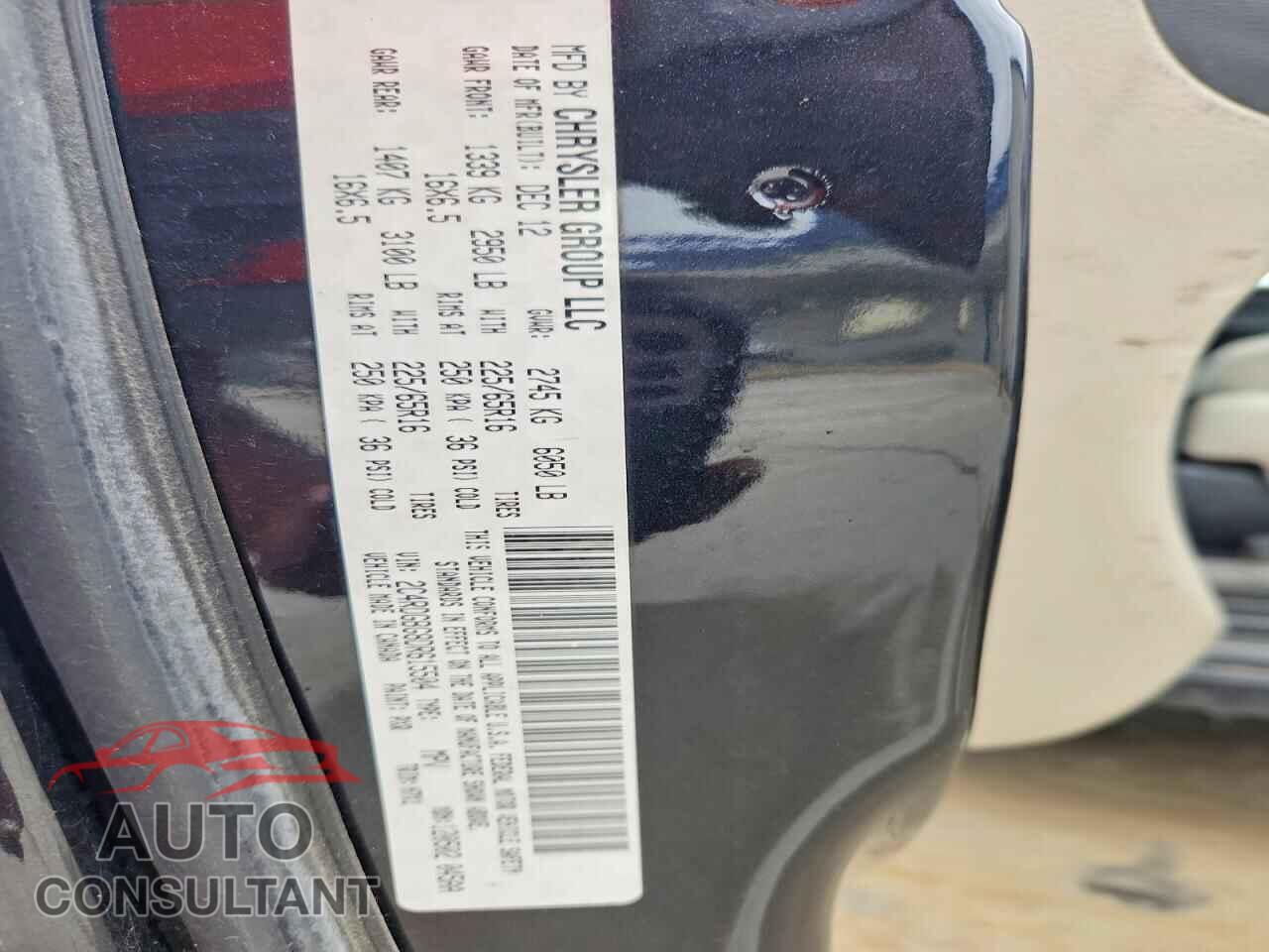 DODGE CARAVAN 2013 - 2C4RDGBG8DR615504