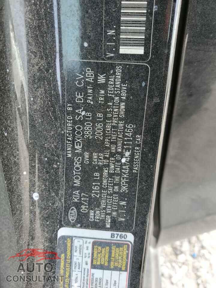 KIA FORTE 2017 - 3KPFK4A74HE111466