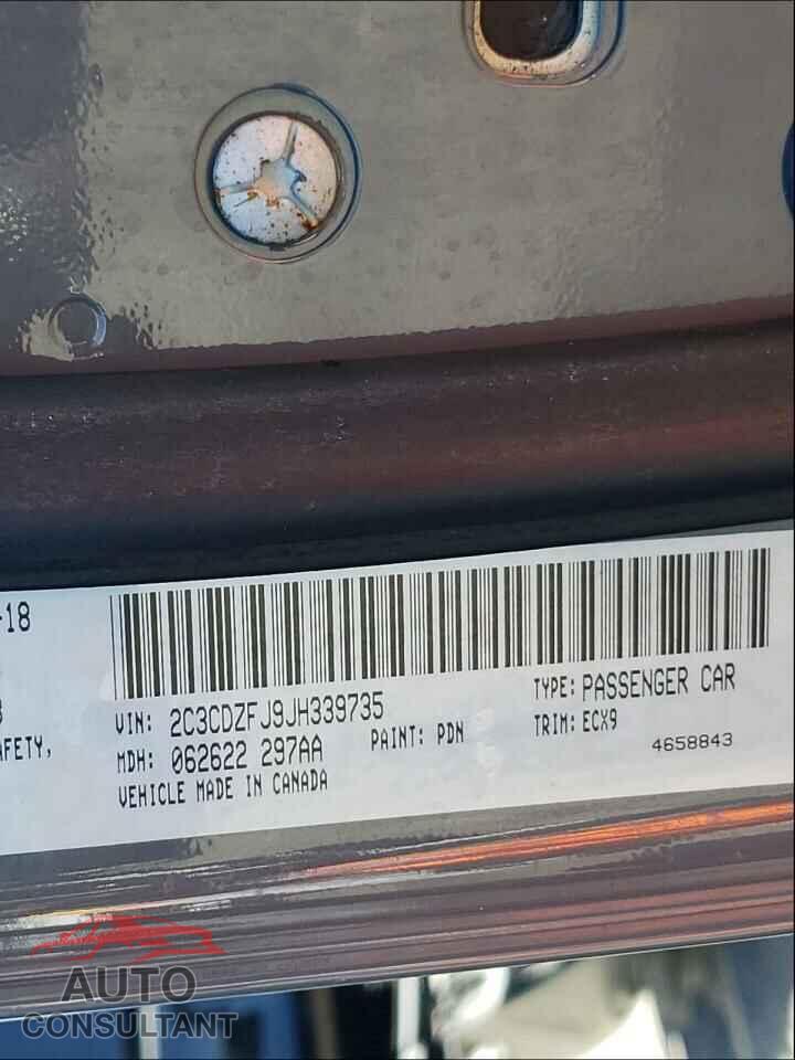 DODGE CHALLENGER 2018 - 2C3CDZFJ9JH339735