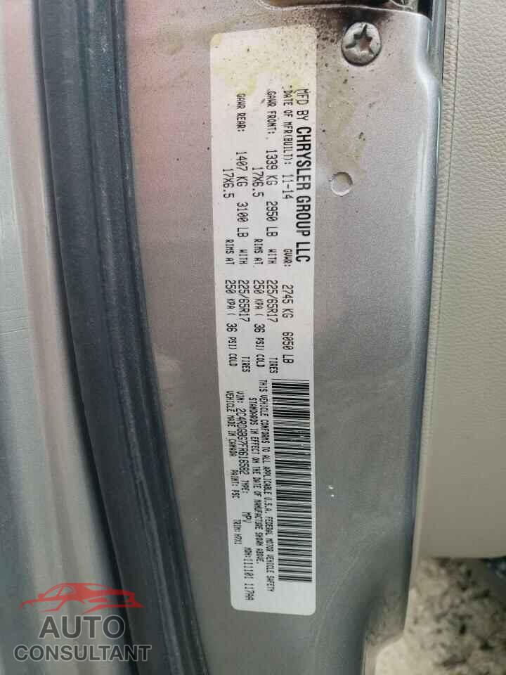 DODGE CARAVAN 2015 - 2C4RDGBG7FR616582