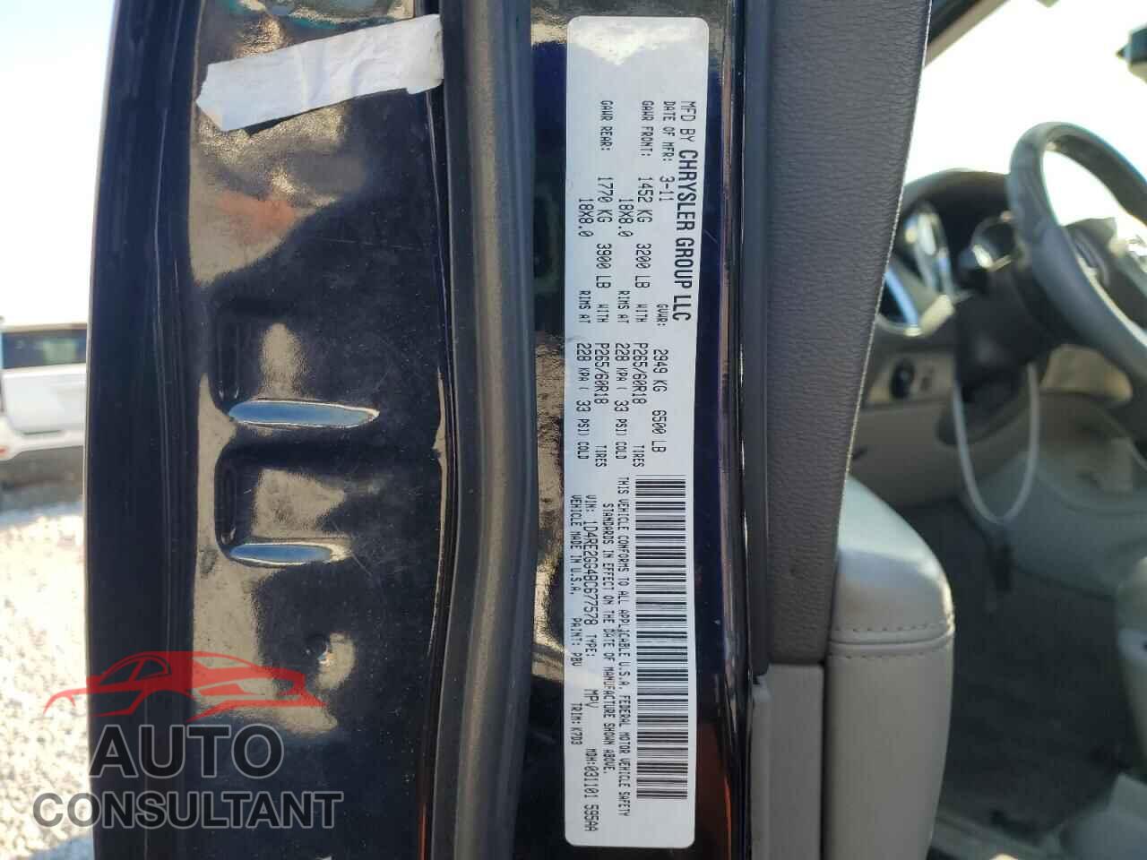 DODGE DURANGO 2011 - 1D4RE2GG4BC677578