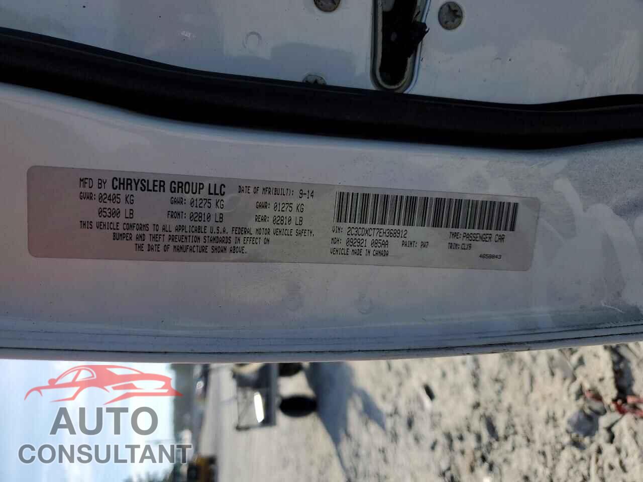 DODGE CHARGER 2014 - 2C3CDXCT7EH368912