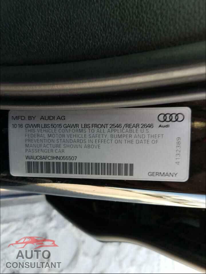 AUDI A6 2017 - WAUC8AFC9HN055507