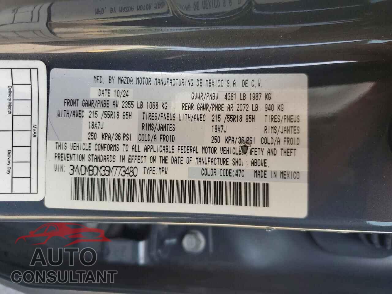 MAZDA CX30 2025 - 3MVDMBCM3SM773480