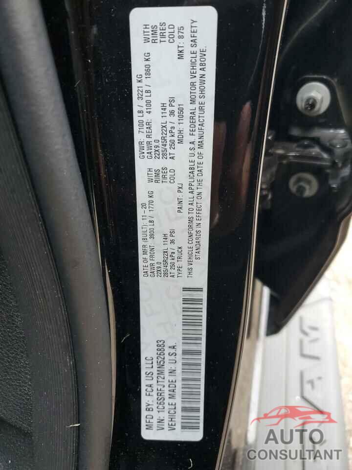 RAM 1500 2021 - 1C6SRFJT2MN526883