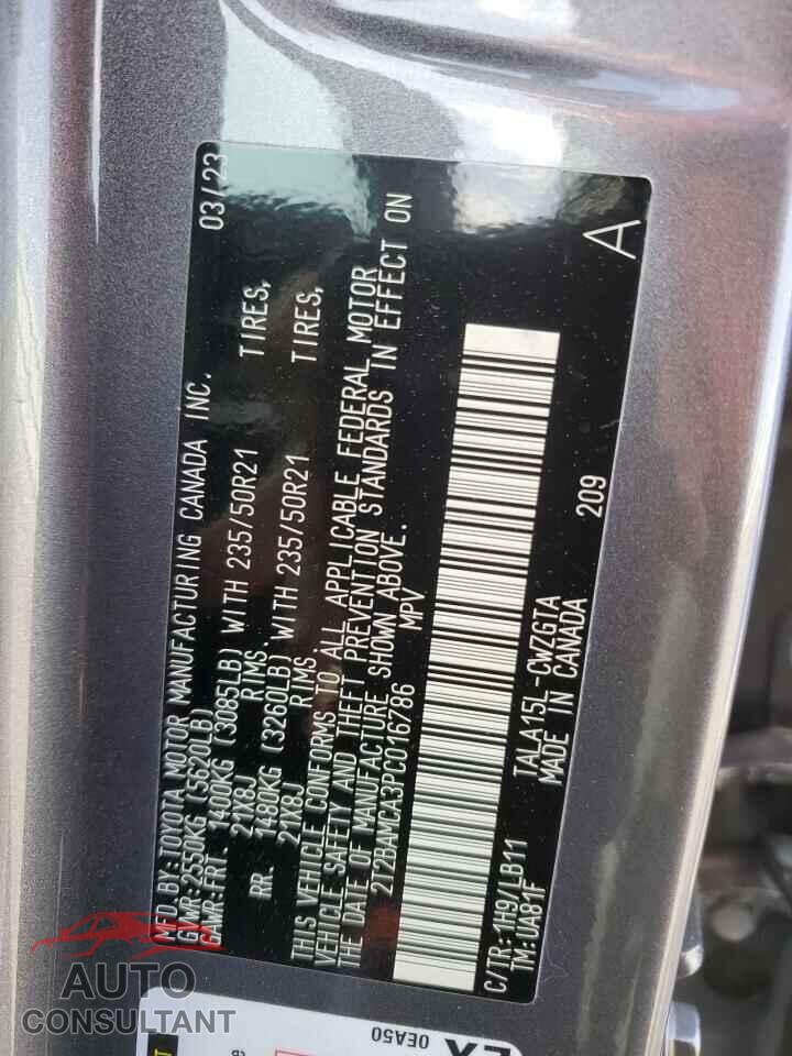 LEXUS RX350 2023 - 2T2BAMCA3PC016786