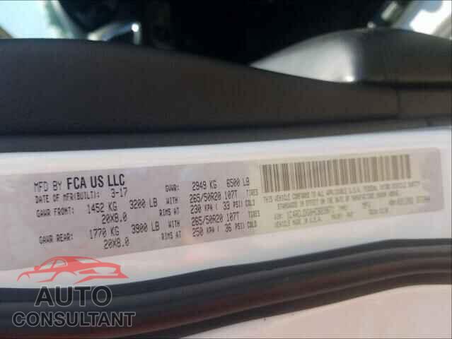 DODGE DURANGO 2017 - 1C4RDJDG0HC823871