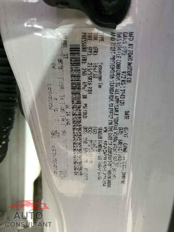 FORD FOCUS 2017 - 1FADP3FE5HL275204