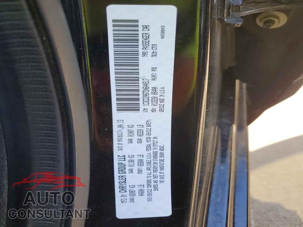 DODGE AVENGER 2013 - 1C3CDZAB7DN644517