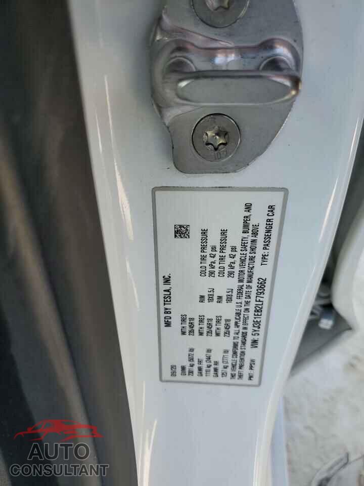 TESLA MODEL 3 2020 - 5YJ3E1EB2LF793662