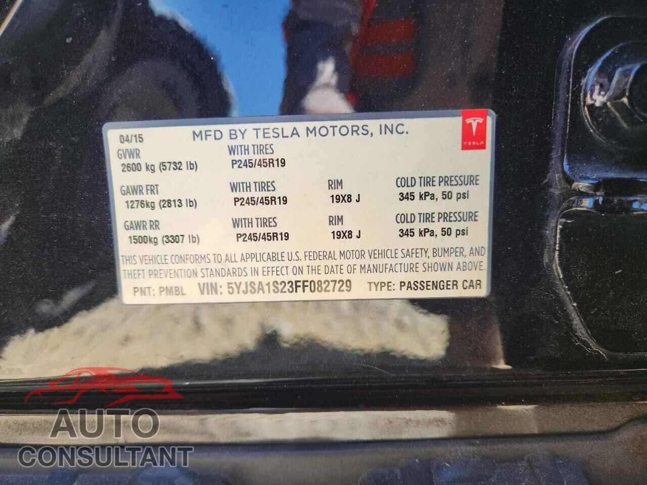 TESLA MODEL S 2015 - 5YJSA1S23FF082729