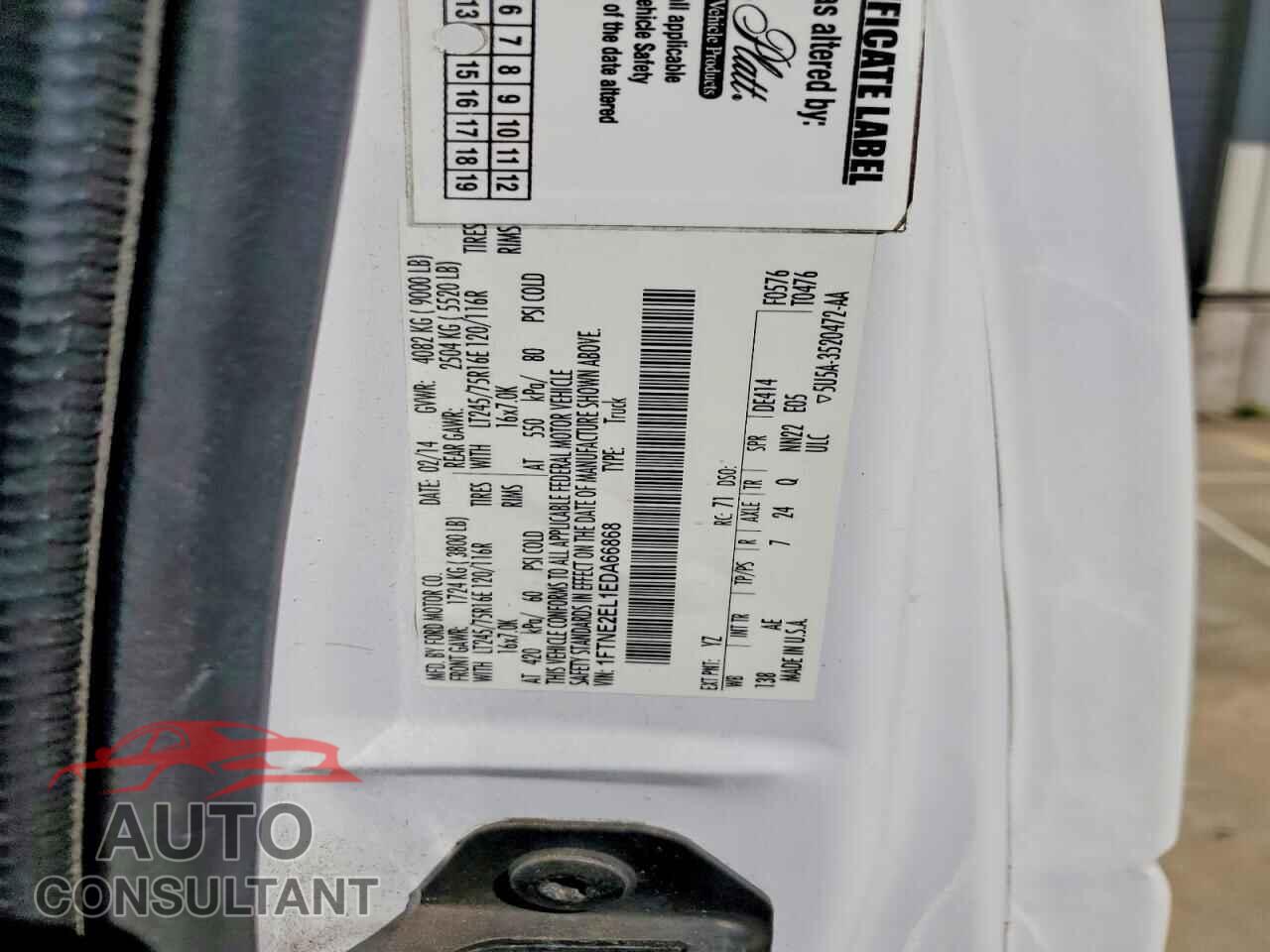 FORD ECONOLINE 2014 - 1FTNE2EL1EDA66868
