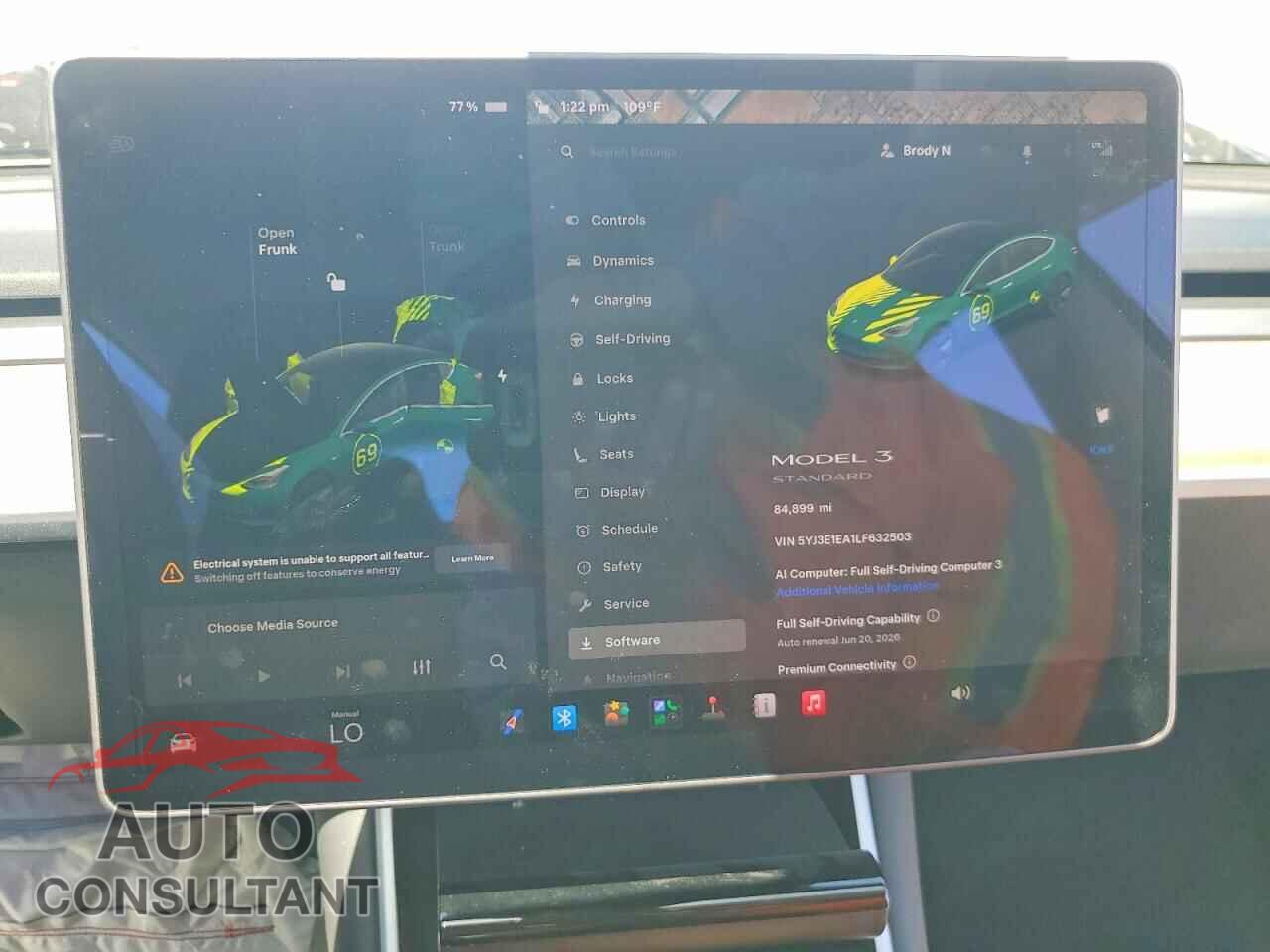 TESLA MODEL 3 2020 - 5YJ3E1EA1LF632503