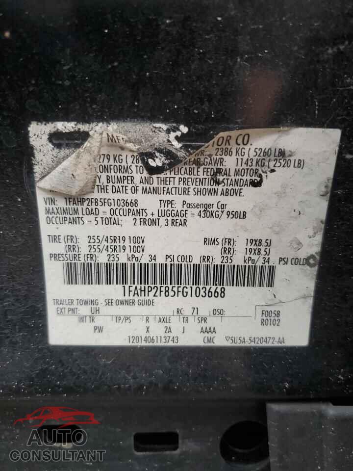 FORD TAURUS 2015 - 1FAHP2F85FG103668