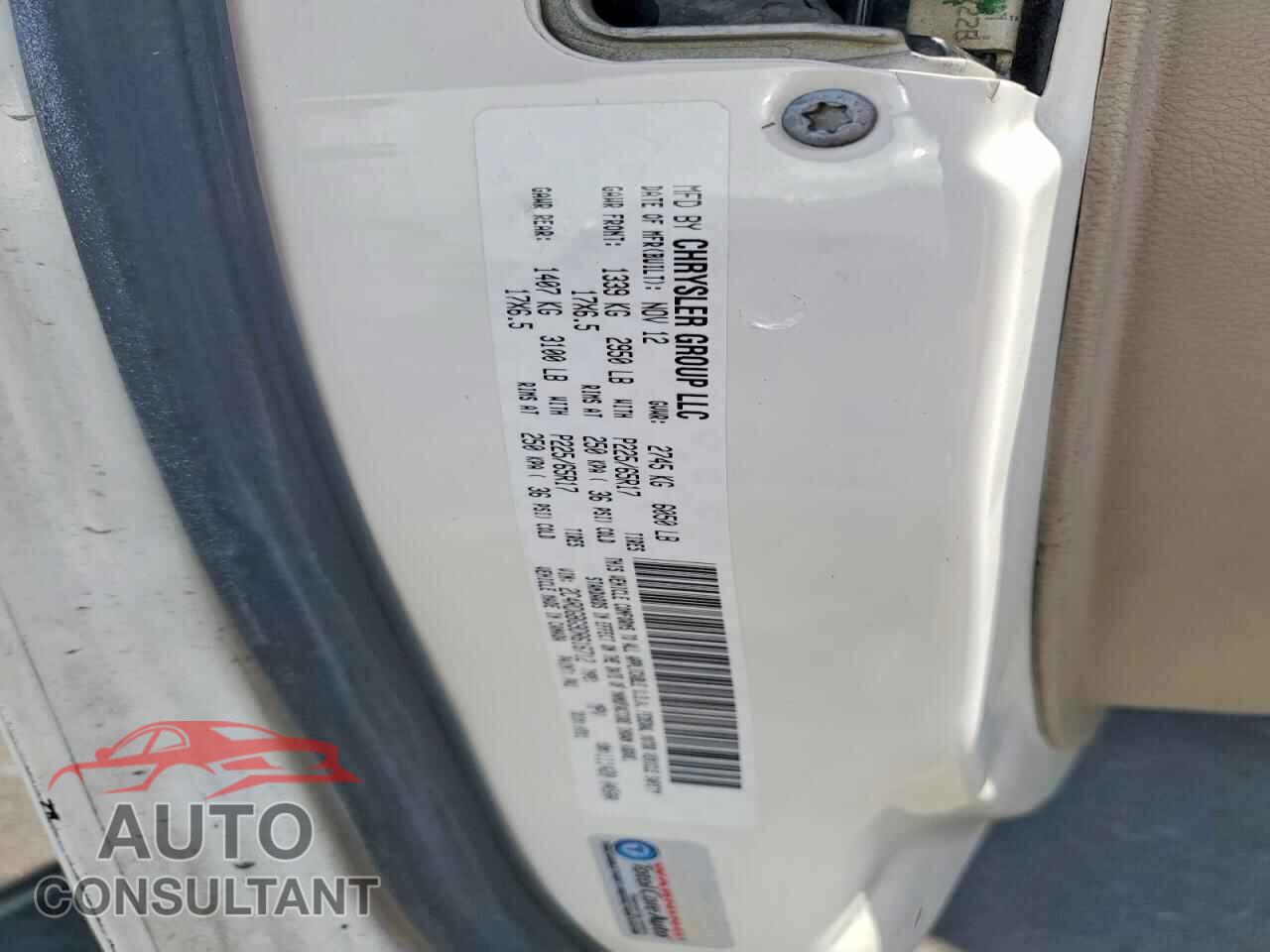 DODGE CARAVAN 2013 - 2C4RDGBG9DR616712