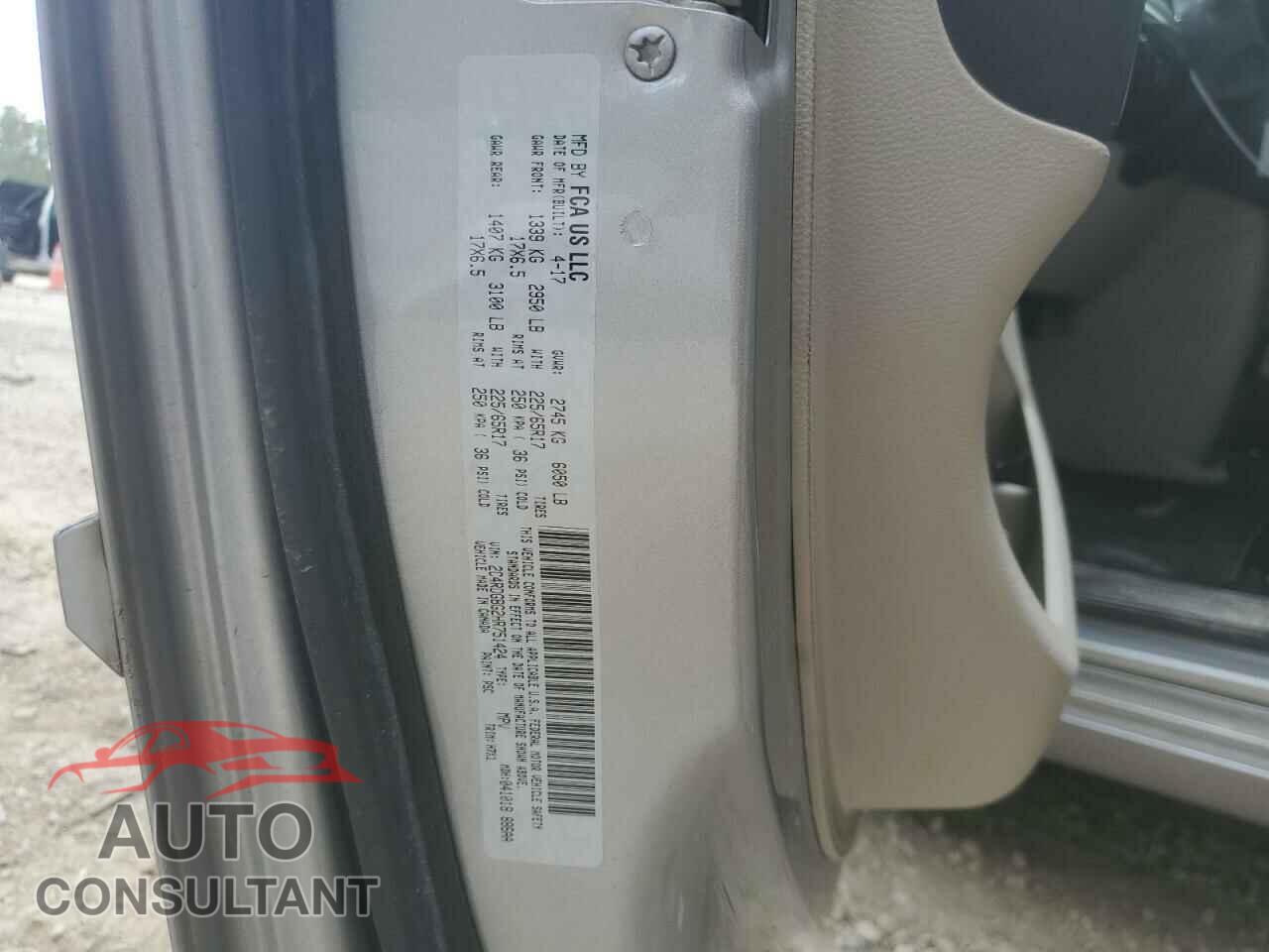 DODGE CARAVAN 2017 - 2C4RDGBG2HR751424