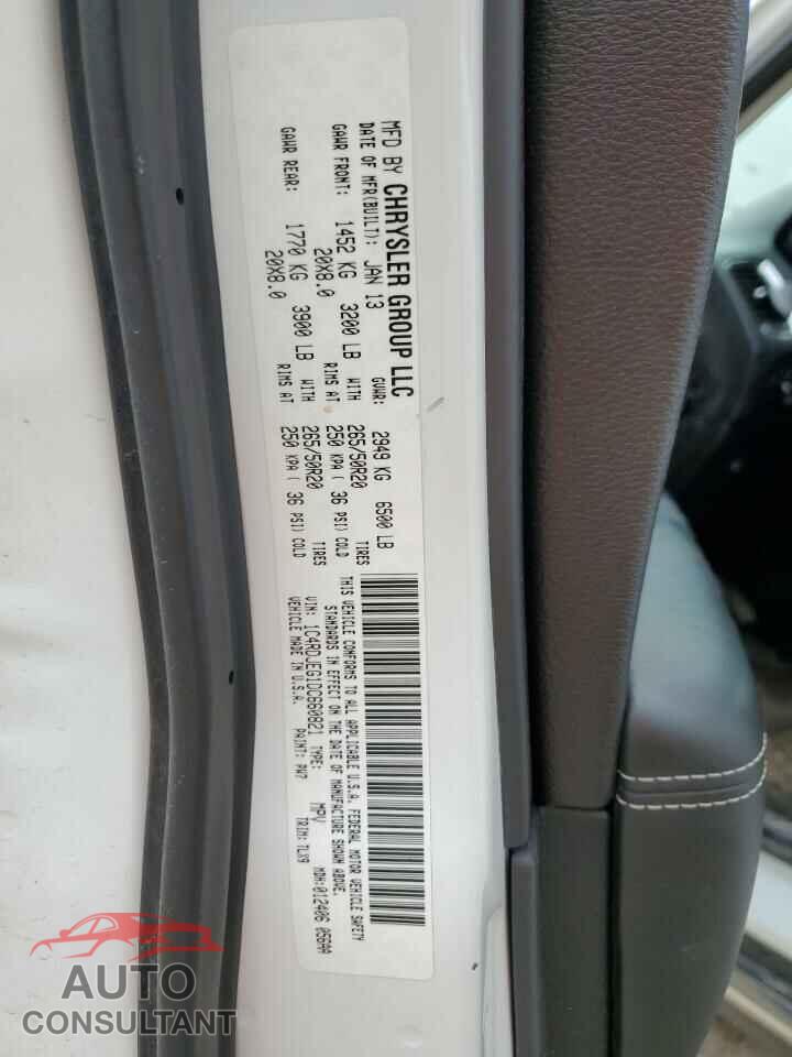 DODGE DURANGO 2013 - 1C4RDJEG1DC660821