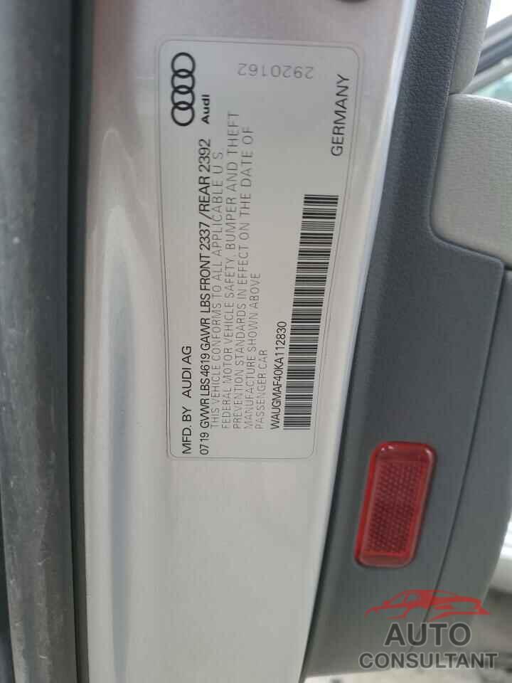 AUDI A4 2019 - WAUGMAF40KA112830