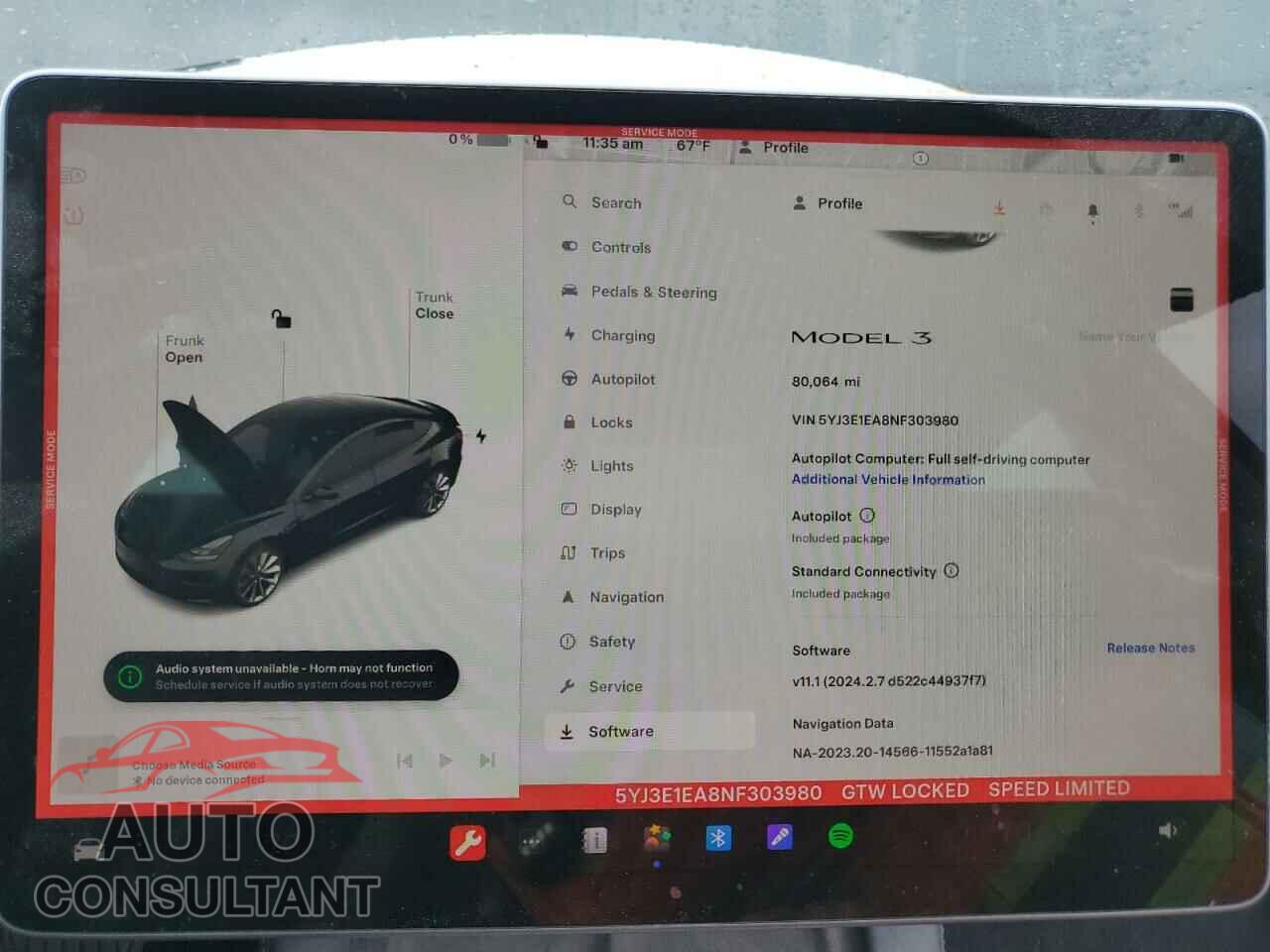 TESLA MODEL 3 2022 - 5YJ3E1EA8NF303980