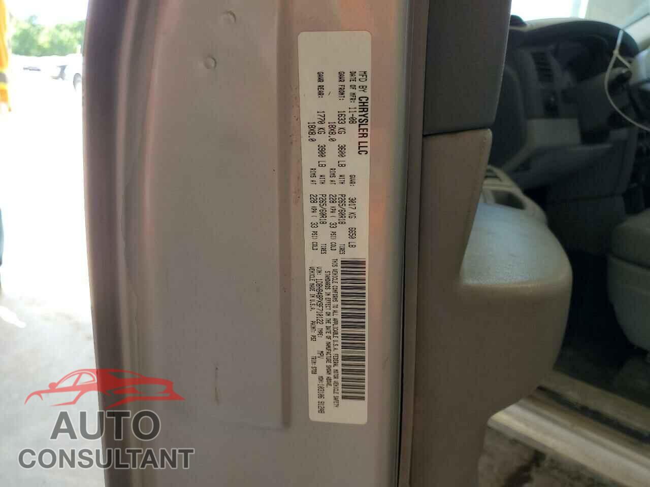 DODGE DURANGO 2009 - 1D8HB48PX9F710122