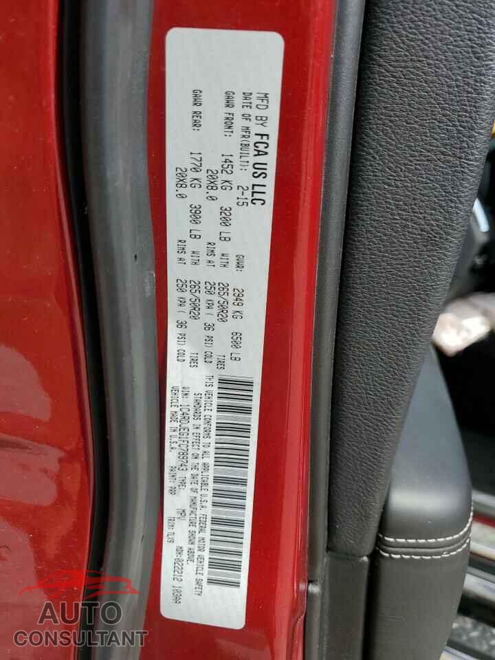 DODGE DURANGO 2015 - 1C4RDJEG1FC789743