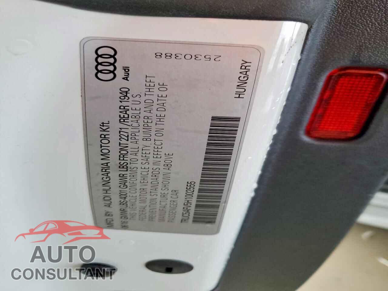 AUDI TT 2017 - TRUC5AFV5H1002555