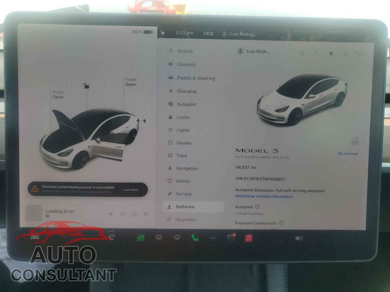 TESLA MODEL 3 2021 - 5YJ3E1EA7MF929857