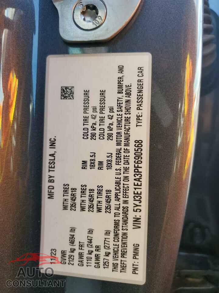 TESLA MODEL 3 2023 - 5YJ3E1EA3PF690568